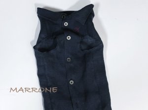 画像1: リネンノースリーブシャツ　NV
