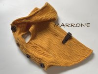 縄編みニットベスト　マスタード