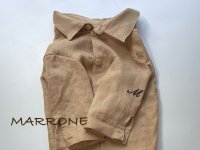 リネン長袖シャツ ベージュ